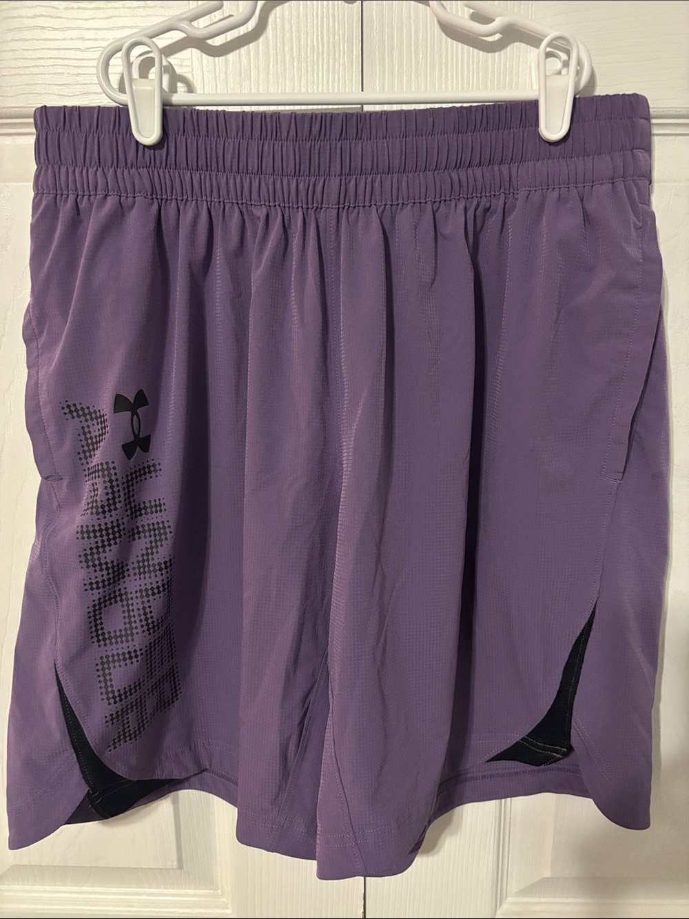 Under Armour Lavender Men’s Athletic Shorts with Black Accents